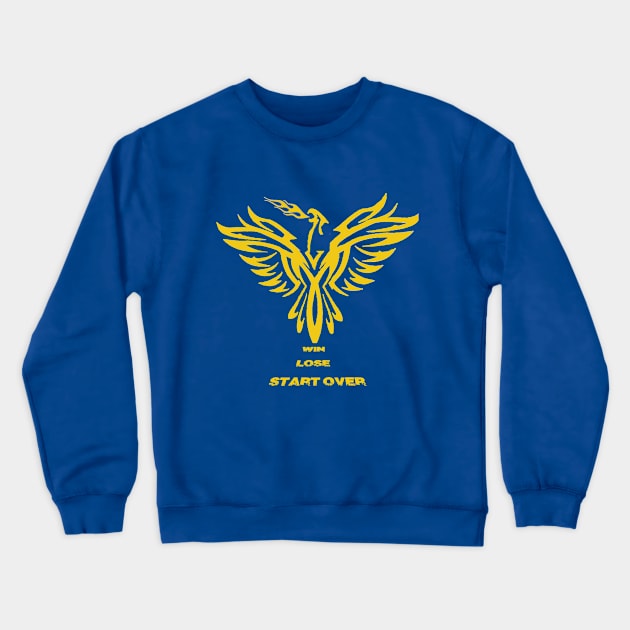 Gold Phoenix Crewneck Sweatshirt by darklogos